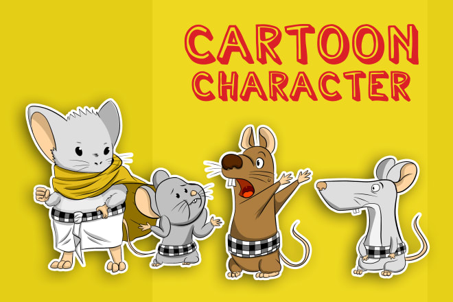 I will draw custom cartoon character with my style