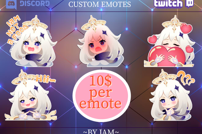 I will draw custom twitch or discord emotes, badges