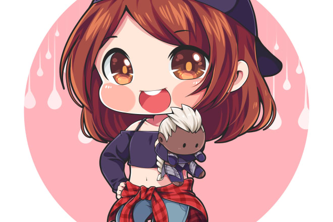 I will draw cute chibi illustration