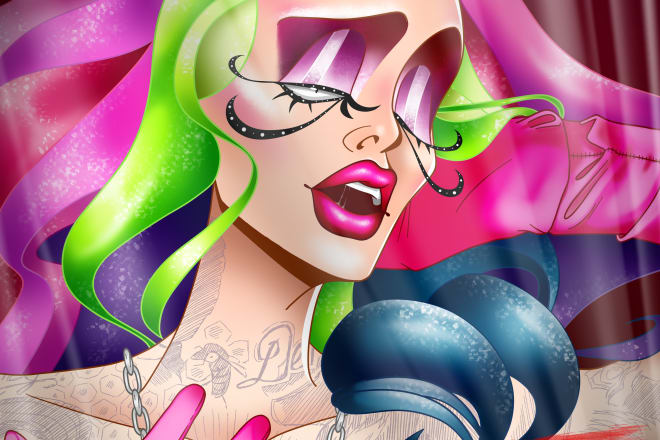 I will draw drag portrait for you