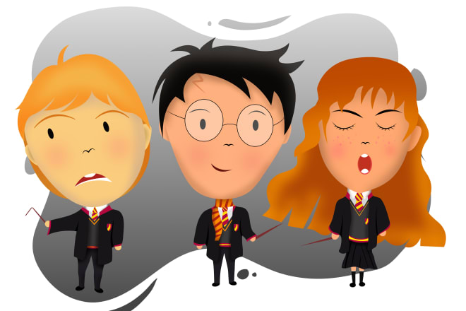 I will draw full body big head cartoon from your photo