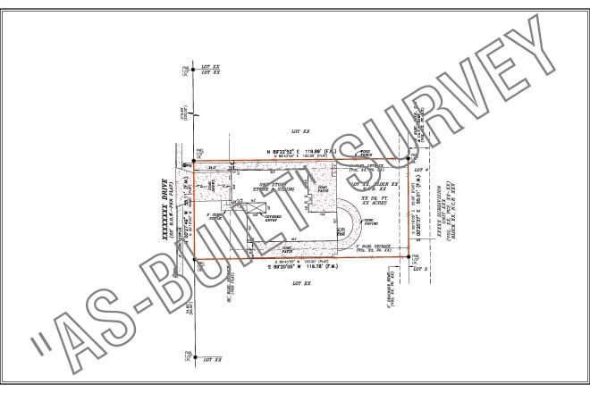 I will draw land survey plans for you