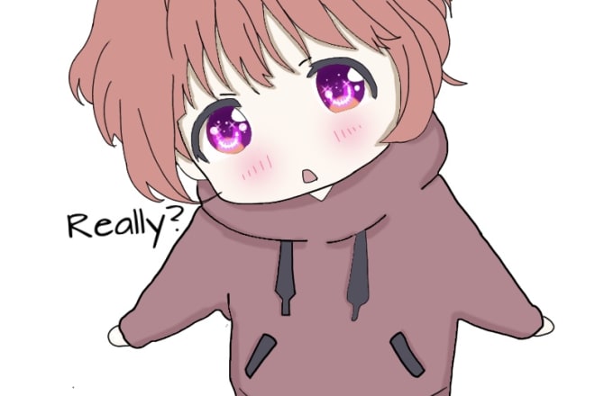 I will draw you a cute anime chibi, emoticon chibi,animals,sticker