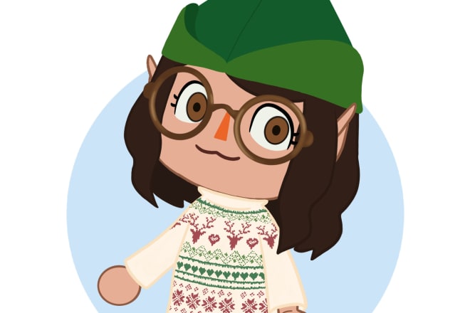 I will draw you as an animal crossing character