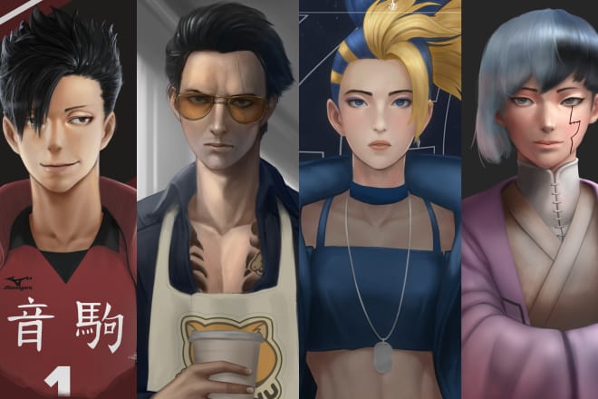 I will draw your photo in anime or semi realistic style