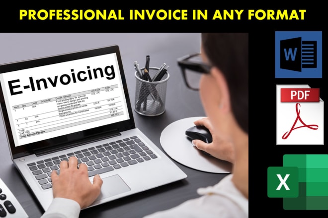 I will edit or design professional invoice templates