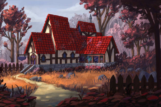 I will environmental concept art 2d