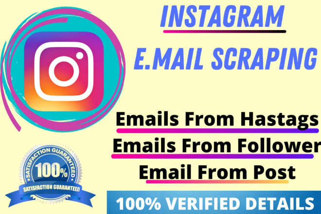 I will extract instagram user data and mails lead,phones,follower