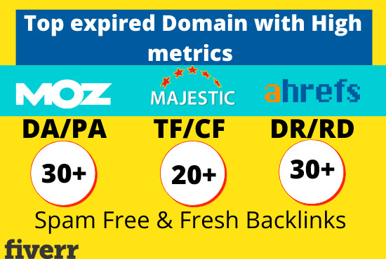 I will find top expired domain with high metrics