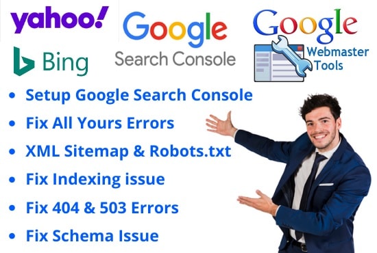 I will fix your website or any link index by google, yahoo, bing