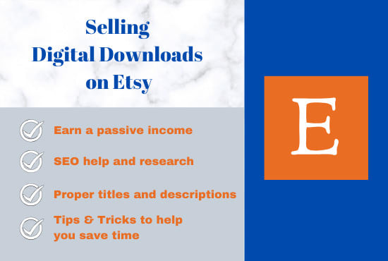 I will help you sell digital download printables on etsy