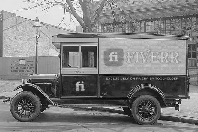 I will help you strengthen your brand authority with a vintage billboard truck