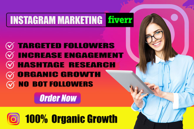 I will instagram marketing or promotion for super fast organic instagram growth