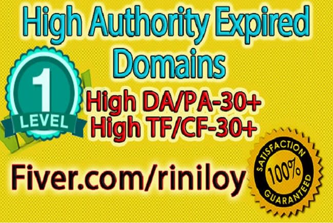 I will locate high authority expired domains with superb metrics