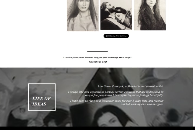 I will make a artist portfolio website artist special offer