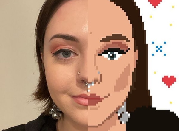 I will make a pixel version of your face or a character