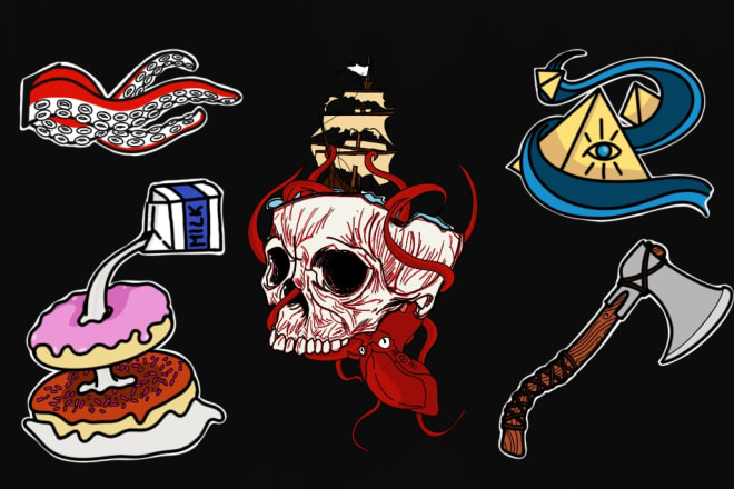 I will make digital hand drawn illustrations