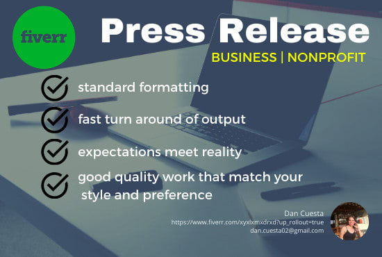 I will make high quality press releases for business and nonprofit