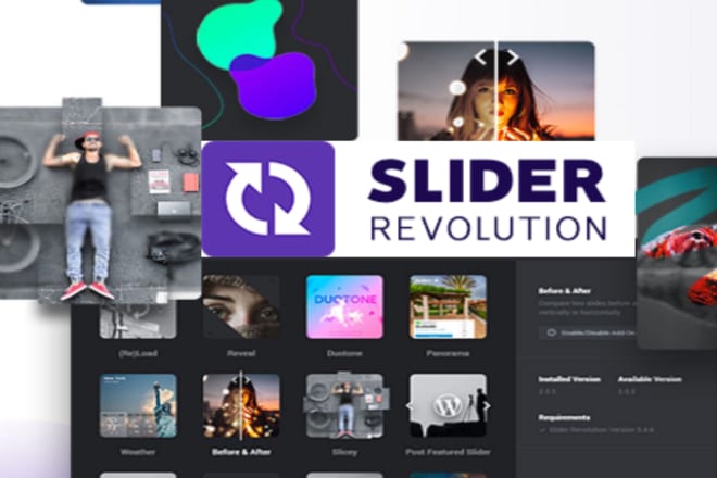 I will make or fix an amazing slider using slider revolution