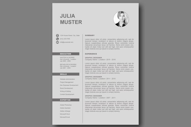 I will make professional cv, resume and portfolio design
