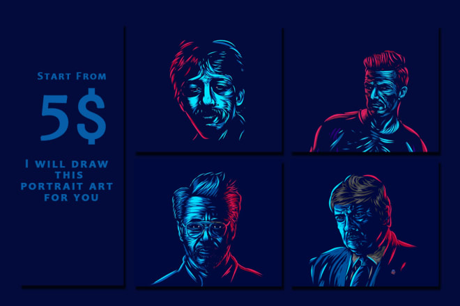 I will make you a face silhouette line art by your photo