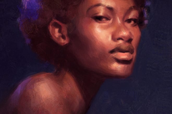 I will paint a digital custom portrait commission