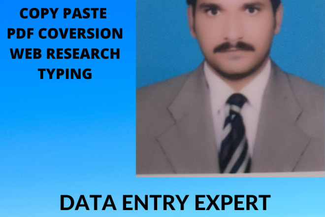 I will perfect data entry, web research and data cleansing
