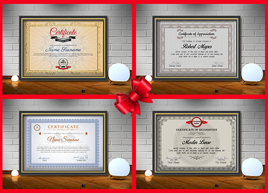 I will perform any type of professional certificate design