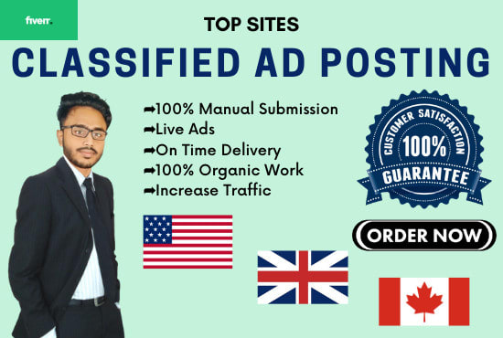 I will post your ads on top classified ad posting sites