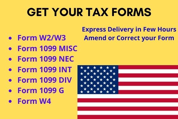 I will prepare or amend form w2 w3 1099 1096 1099g w4