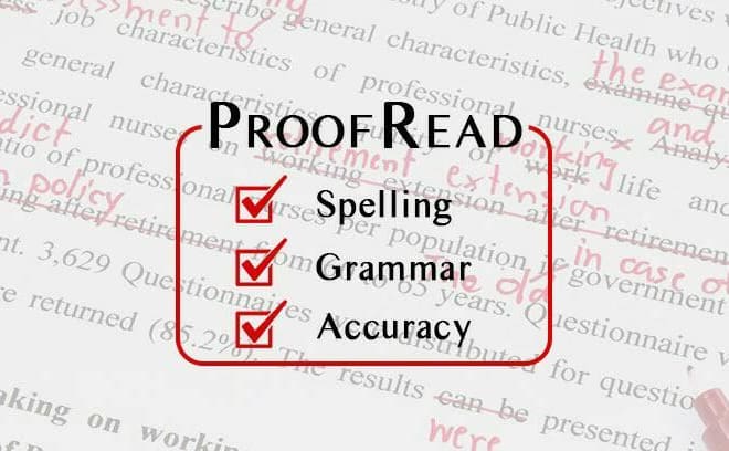 I will proofread english writing for punctuation spell and grammar correction