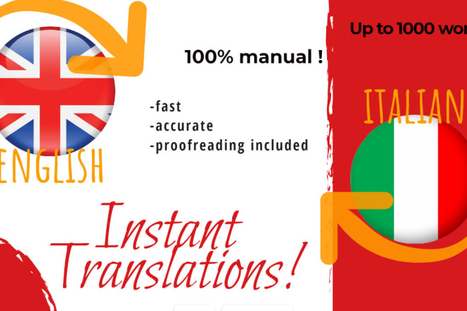 I will provide professional english to italian or italian to english translation