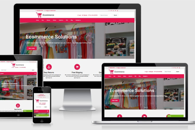 I will provide you a responsive ecommerce website cms with paypal
