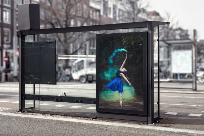 I will put your logo or images on bus stops, billboards in 24 hrs