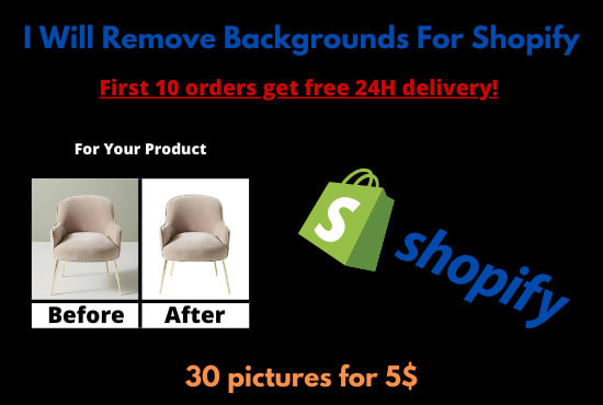 I will remove backgrounds from pictures for shopify stores