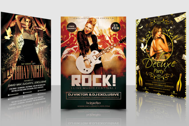 I will rock,jazz,music concert disco,party, ladies night flyer