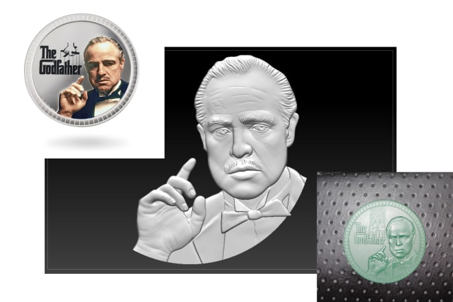 I will sculpt printable coin 3d model, bas relief medallion