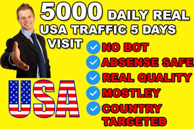 I will send usa targeted website or blog 75000 traffic organic visitors