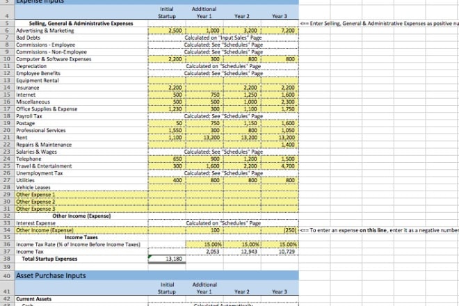 I will send you my proforma financial projection template