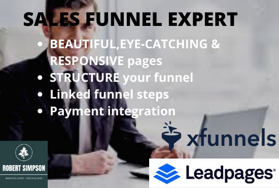 I will set up high converting leadpage, leadfunnel on xfunnel