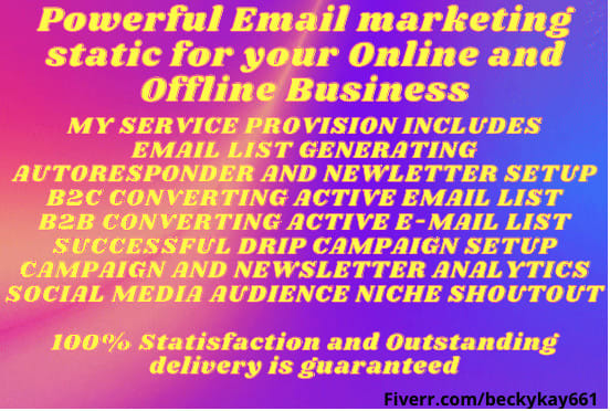 I will setup a successful email marketing for your business