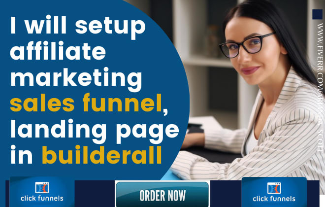 I will setup affiliate marketing sales funnel, landing page in builderall