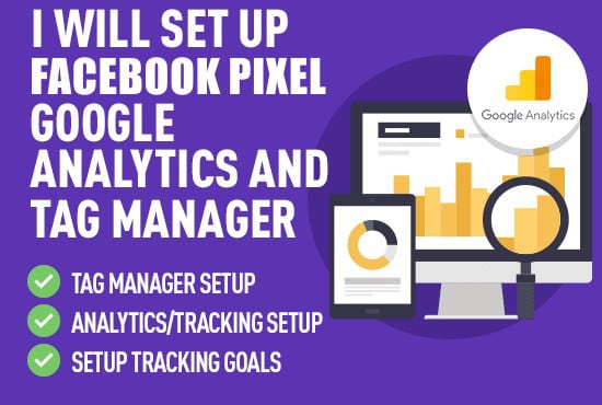 I will setup google analytics search console facebook pixel hotjar