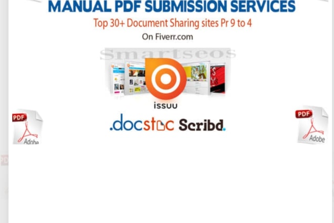 I will share your PDF or PPT files on documents sharing sites like scribd,issuu etc