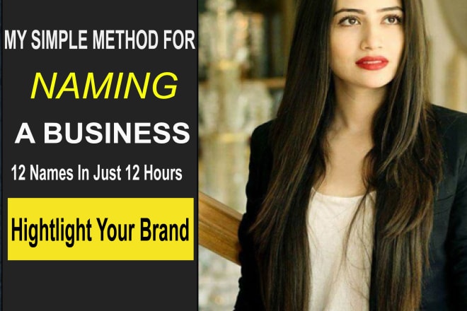 I will think of a name for your business, product or service
