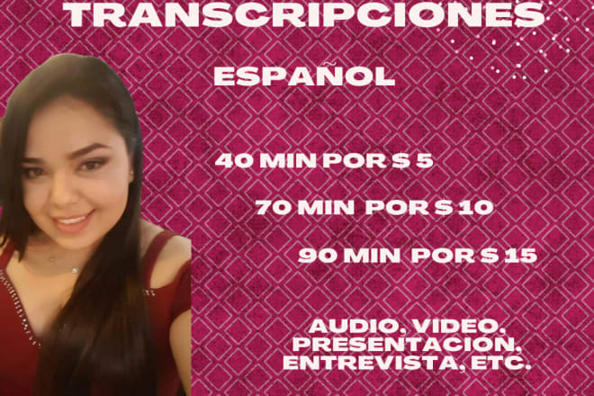 I will transcribe your video or anything else