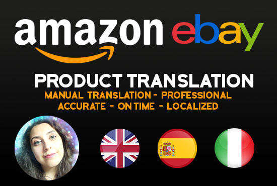 I will translate amazon, ebay listing into english, spanish and italian