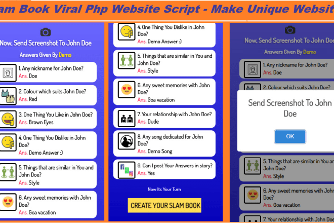 I will upload viral slam book php website codeigniter site
