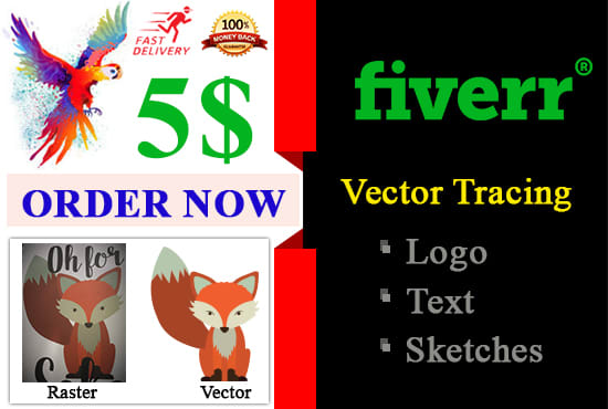 I will vector tracing and logo tracing