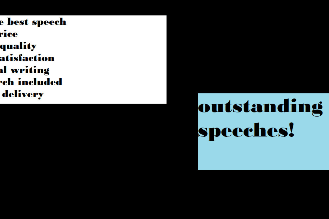 I will write a powerful and outstanding speech for any occasion